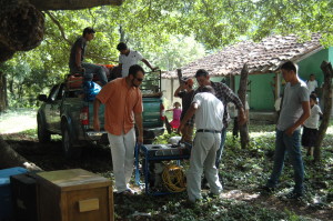 Preparing for the event at Valle de la Cruz