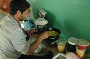 Cooking Supper at the Community Center