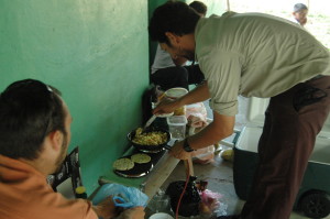 Cooking Supper at the Community Center