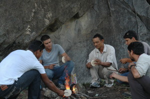 Cooking our breakfast