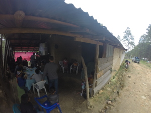 Lunching at Pastor Vicente Funez house in San Isidro, Intibuca