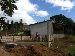 Starting construction of the two new classrooms