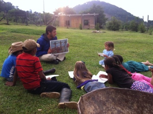 Story time with the children