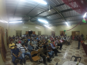 Preaching at El Tigre a village near El Eden.