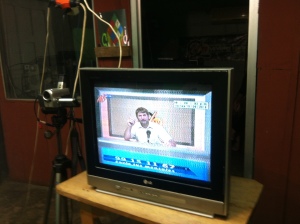 Live! Brother Jeremiah preaching on TV channel 9 at Las Vegas.  Jesus is the answer for the Hondurans.