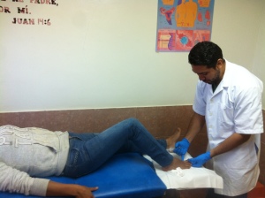 Doctor Luis at the clinic in Carrizal