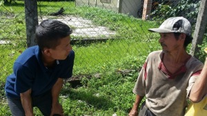 On the streets of the community inviting the drunkards for Special Dinner.