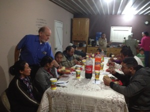 Brother John serving the clinic staff and their families.